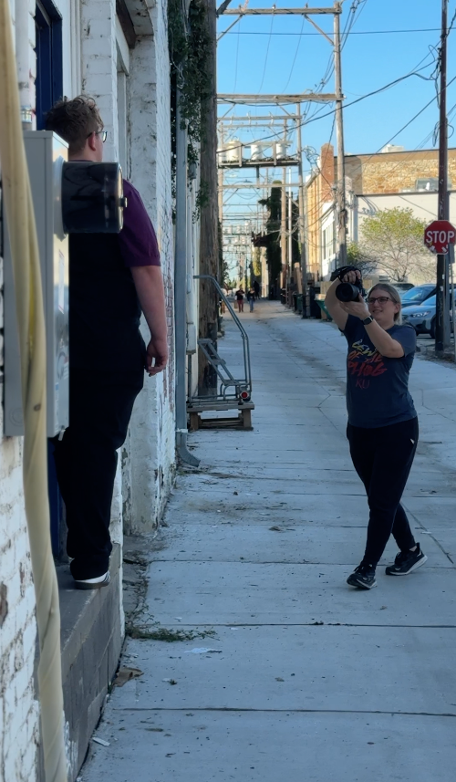 Behind the scenes of a senior photo session in Lawrence KS with Megan Bowers Photography