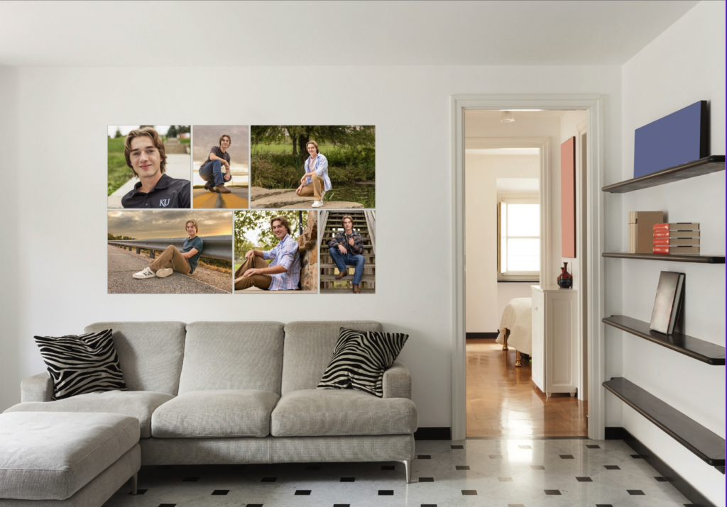 senior portrait wall art display Lawrence Kansas